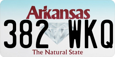 AR license plate 382WKQ