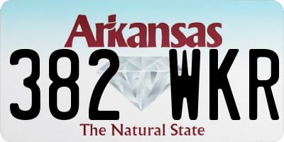 AR license plate 382WKR