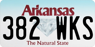 AR license plate 382WKS