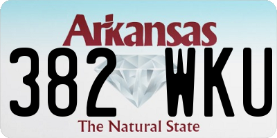AR license plate 382WKU