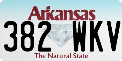 AR license plate 382WKV
