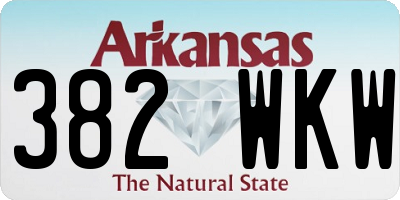 AR license plate 382WKW