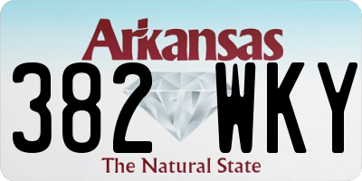 AR license plate 382WKY