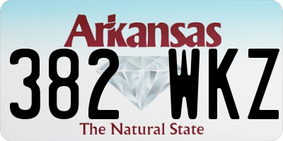 AR license plate 382WKZ