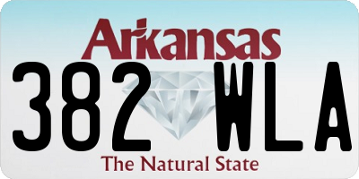AR license plate 382WLA