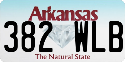 AR license plate 382WLB