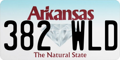 AR license plate 382WLD