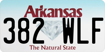 AR license plate 382WLF