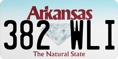 AR license plate 382WLI