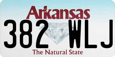 AR license plate 382WLJ