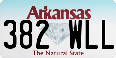 AR license plate 382WLL
