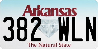 AR license plate 382WLN