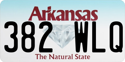 AR license plate 382WLQ