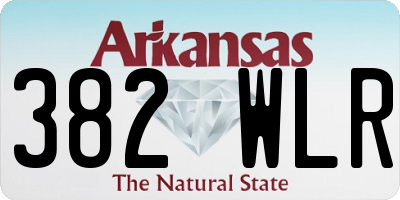 AR license plate 382WLR
