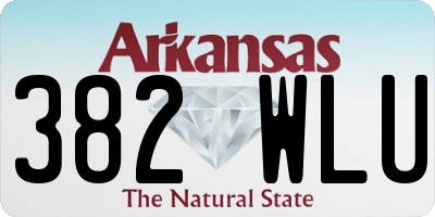 AR license plate 382WLU