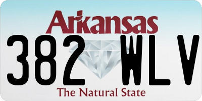 AR license plate 382WLV