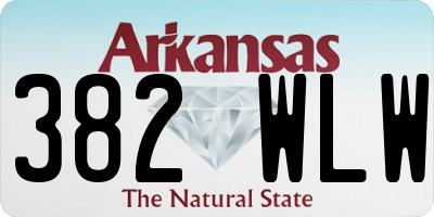 AR license plate 382WLW