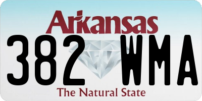 AR license plate 382WMA