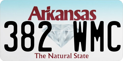 AR license plate 382WMC