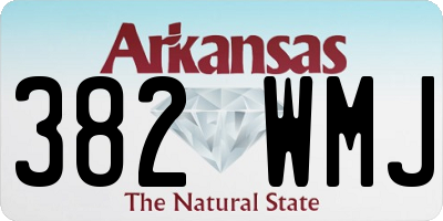 AR license plate 382WMJ