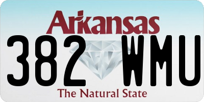 AR license plate 382WMU