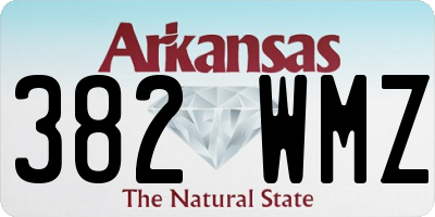 AR license plate 382WMZ