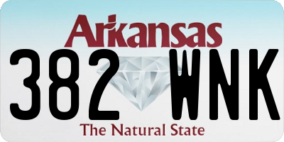 AR license plate 382WNK