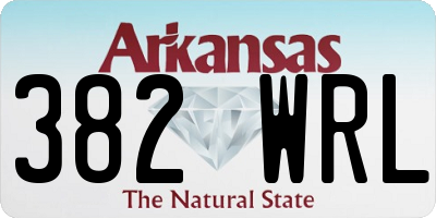AR license plate 382WRL