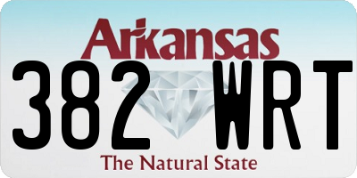 AR license plate 382WRT