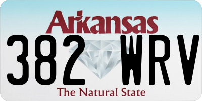 AR license plate 382WRV
