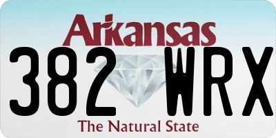 AR license plate 382WRX