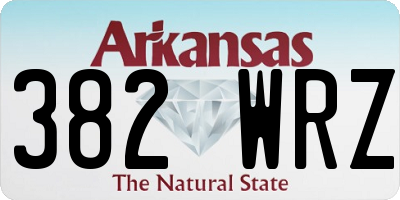 AR license plate 382WRZ