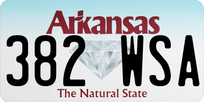 AR license plate 382WSA