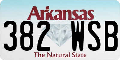 AR license plate 382WSB