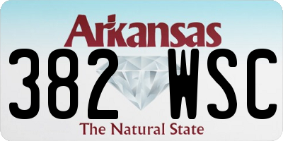 AR license plate 382WSC