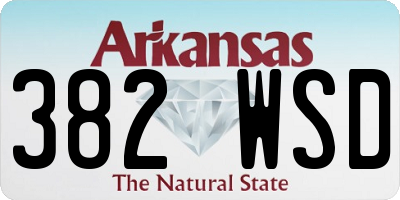 AR license plate 382WSD