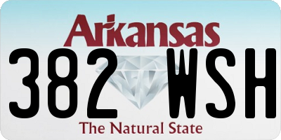 AR license plate 382WSH