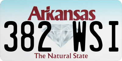 AR license plate 382WSI