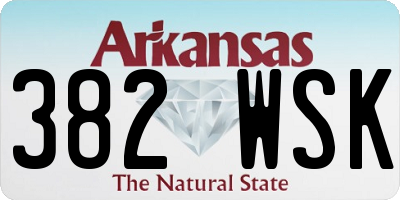 AR license plate 382WSK