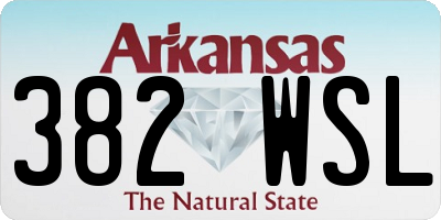 AR license plate 382WSL