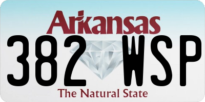 AR license plate 382WSP