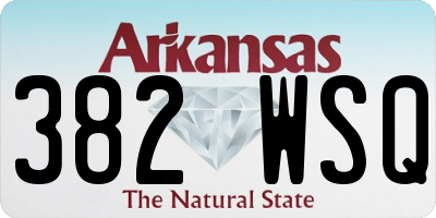 AR license plate 382WSQ