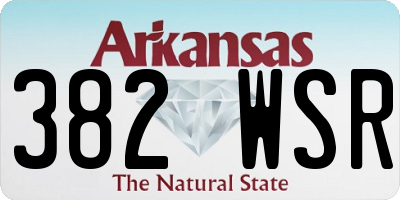 AR license plate 382WSR