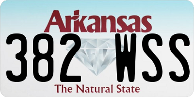 AR license plate 382WSS