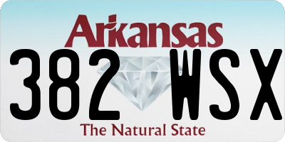 AR license plate 382WSX