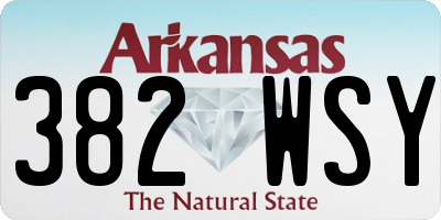 AR license plate 382WSY