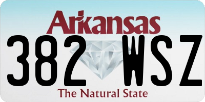 AR license plate 382WSZ