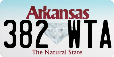 AR license plate 382WTA