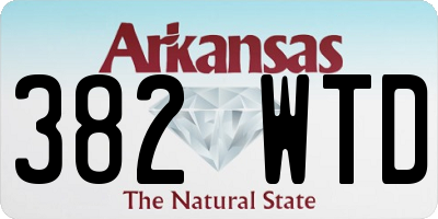AR license plate 382WTD