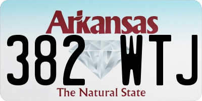AR license plate 382WTJ